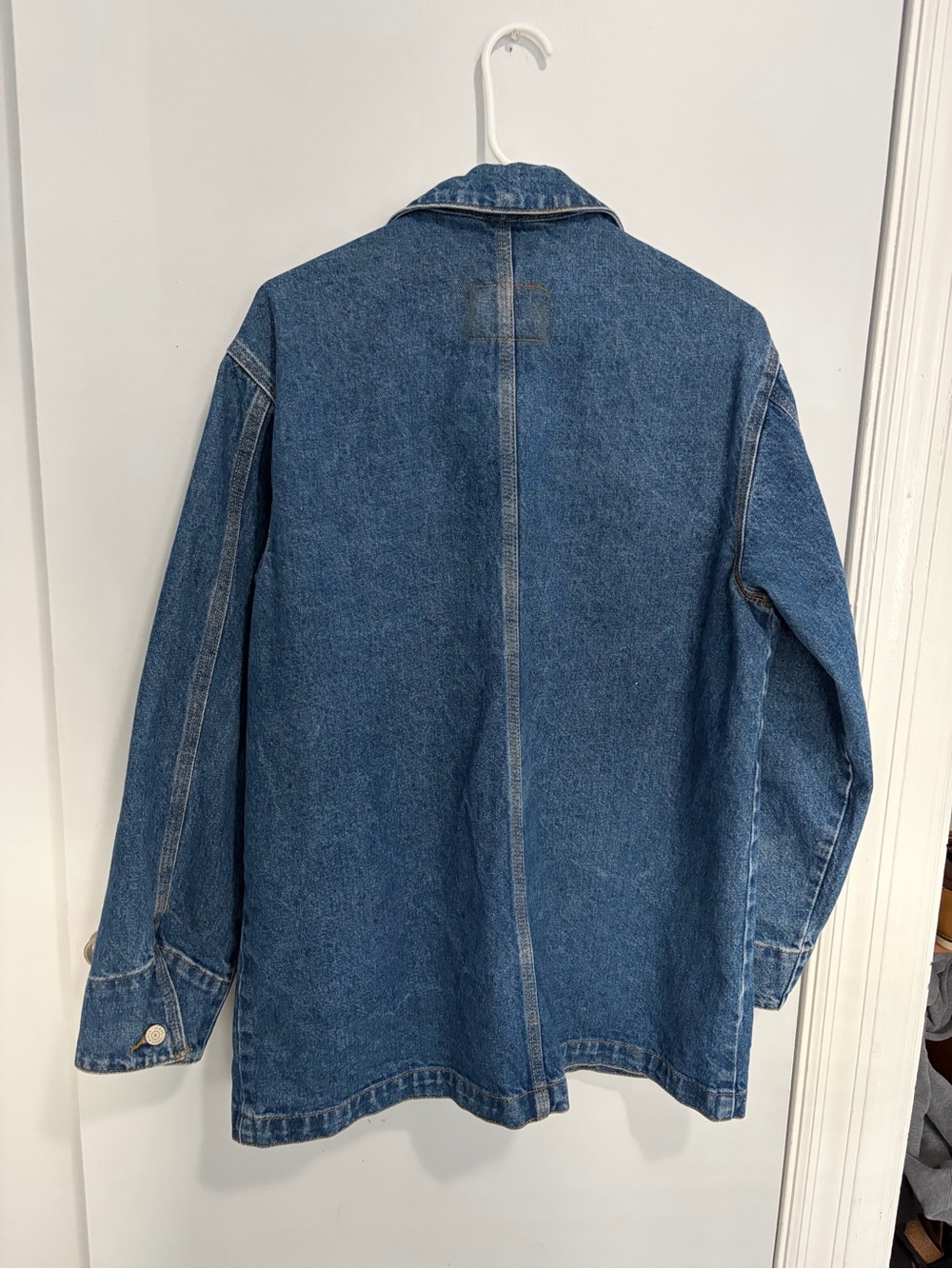 Vintage 90s Women’s Lauren Jeans Co Denim Chore Jacket Medium Utility Barn Coat - Picture 9 of 10